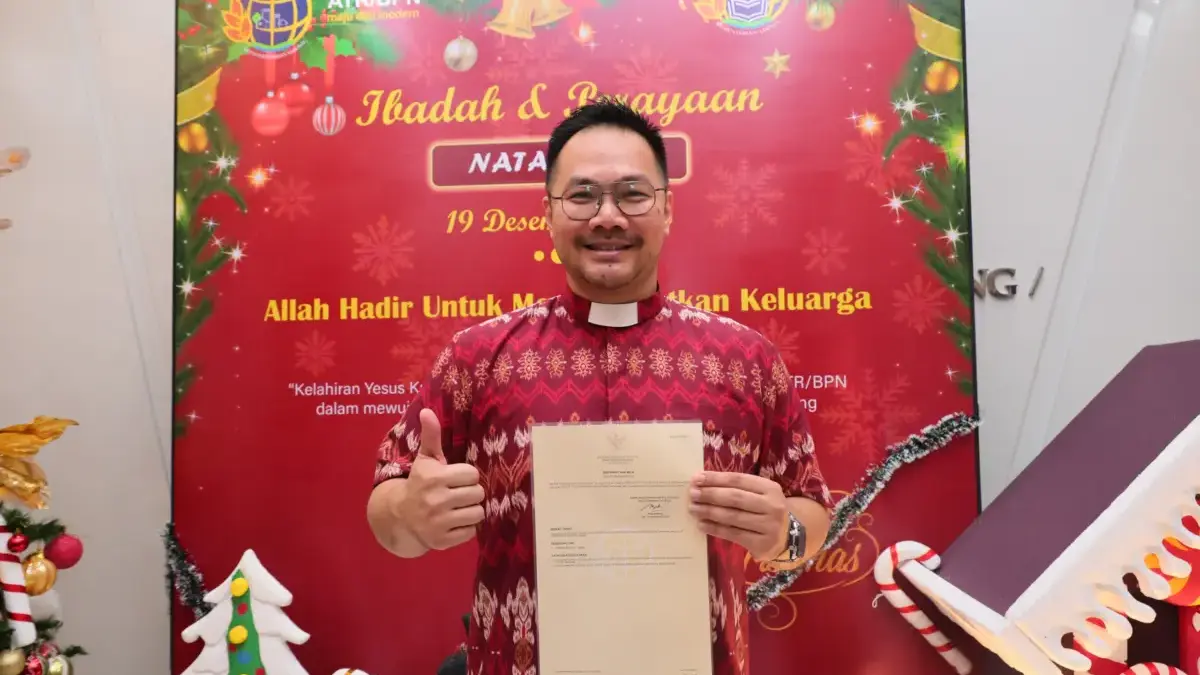 Dapat Sertipikat Menjelang Natal, Pendeta Apresiasi Dukungan ATR/BPN dalam Sertipikasi Tanah Rumah Ibadah