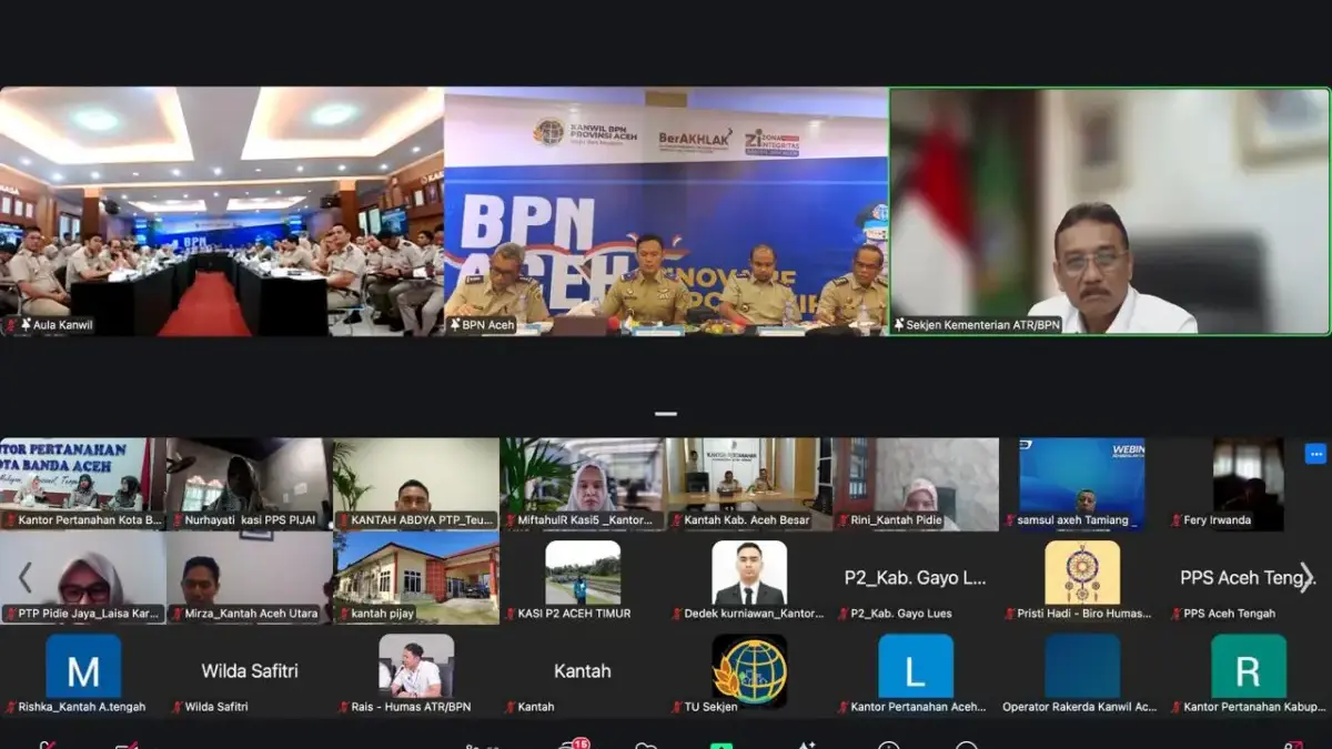 Buka Rakerda Kanwil BPN Provinsi Aceh, Sekjen ATR/BPN Ingatkan Capaian Kinerja Tak Sekadar Angka Buka Rakerda Kanwil BPN Provinsi Aceh, Sekjen ATR/BPN Ingatkan Capaian Kinerja Tak Sekadar Angka