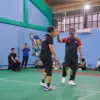 Sekjen ATR/BPN Ikuti Laga Eksibisi Pembukaan Kejuaraan Bulutangkis HUT ke-54 KORPRI