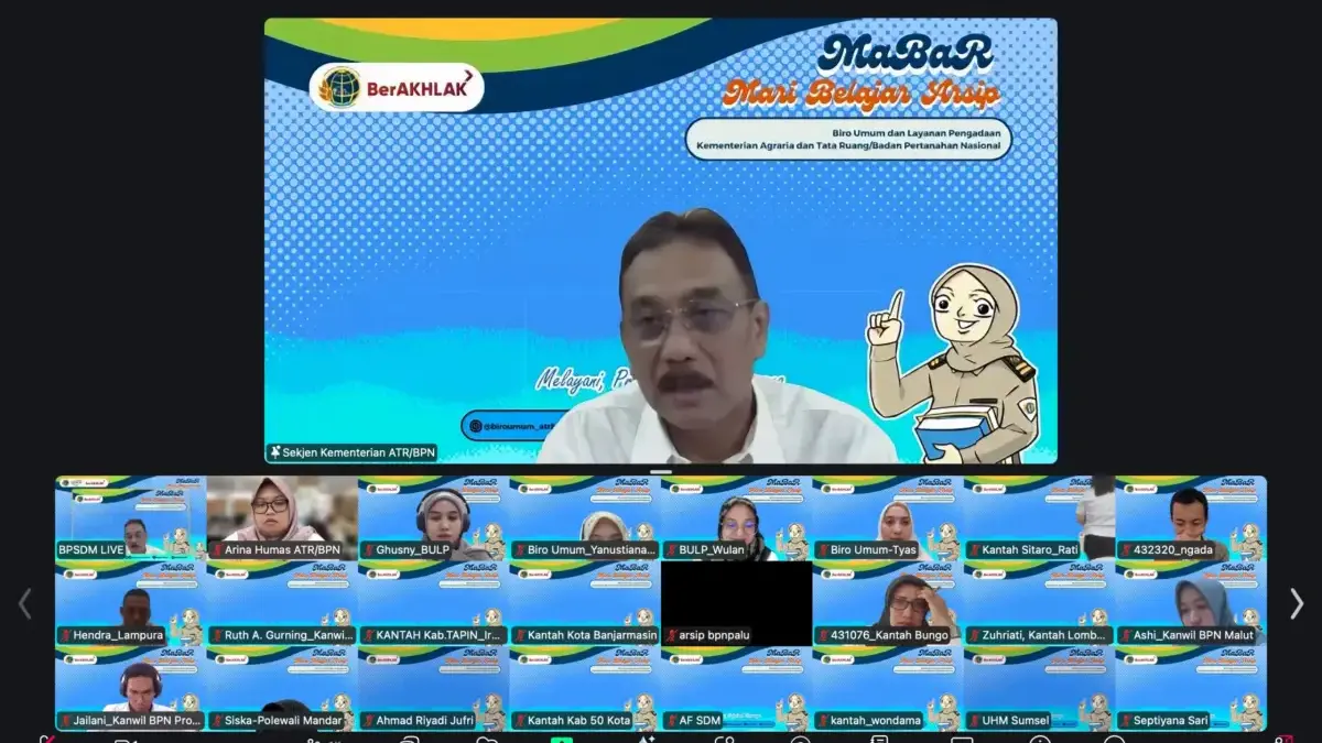 Sosialisasi Permen 2/2026 tentang Kearsipan, Sekjen ATR/BPN: Pengelolaan Arsip Penting bagi Pelayanan Pertanah