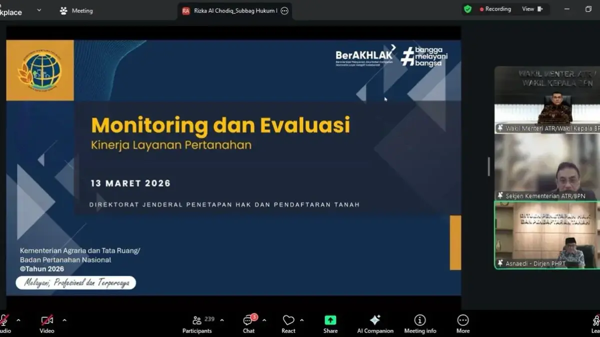 Penyelesaian Berkas Layanan Pertanahan, Wamen Ossy Tegaskan Target Progresif di Akhir Maret 2026 Penyelesaian Berkas Layanan Pertanahan, Wamen Ossy Tegaskan Target Progresif di Akhir Maret 2026