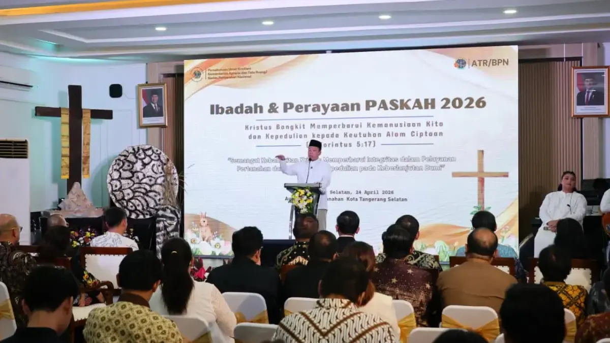Hadiri Perayaan Paskah Kementerian ATR/BPN, Menteri Nusron: Paskah Membangun Semangat Kebangkitan Bangsa