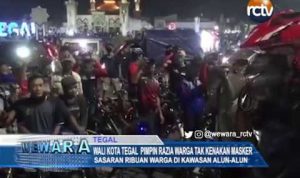 Wali Kota Tegal Pimpin Razia Warga Tak Pakai Masker