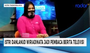 Istri Danlanud Wiriadinata Jadi Pembaca Berita Televisi