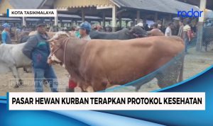 Pasar Hewan Kurban Kabupaten Tasik Terapkan Protokol Kesehatan