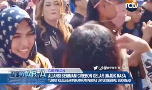 Aliansi Seniman Cirebon Gelar Unjuk Rasa