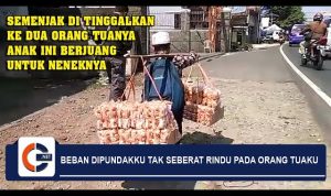 Sedih, Kisah Bocah Penjual Kerupuk di Cianjur