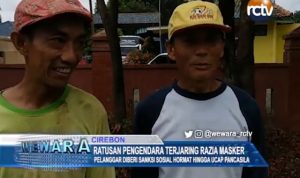 Ratusan Pengendara di Kabupaten Cirebon Terjaring Razia Masker