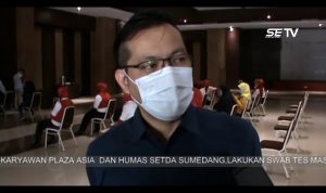 Karyawan Plaza Asia Sumedang dan Humas Setda Lakukan Swab Test