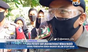 Gugus Tugas Kabupaten Cirebon Razia Masker, Warga Kena Sanksi Sosial