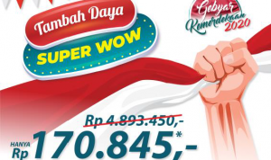 Gebyar Kemerdekaan 2020, PLN Berikan Diskon Tambah Daya “SUPER WOW"