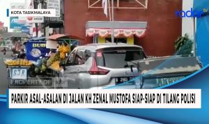 Parkir Liar di Jalan KH Zenal Mustofa Kota Tasik, Siap-siap Ditilang Polisi