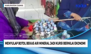 Ibu Rumah Tangga di Panjalu Ciamis, Sulap Botol Bekas Jadi Kursi Cantik