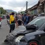 Ugal-ugalan, Mobil Suzuki Swift Hantam Pesepeda, Pejalan Kaki, Warung Baso Juga Bengkel