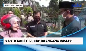 Bupati Ciamis Turun ke Jalan Razia Masker, ASN dan dokter Ikut Terjaring