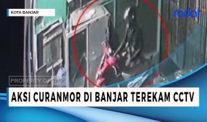 Aksi Curanmor di Kota Banjar Terekam CCTV