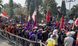 Ribuan Mahasiswa Kembali Lakukan Demo di DPRD Ciamis