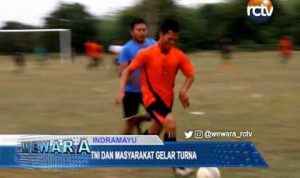 TNI dan Masyarakat Gelar Turnamen Sepak Bola