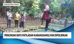 Menginjak Batu Patilasan Bergaya Jurus Kungfu, Wisawatan Dipolisikan Dewan Kebudayaan Ciamis