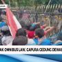 Demo Tolak Omnibus Law, Gapura Gedung DPRD Kota Tasik Roboh