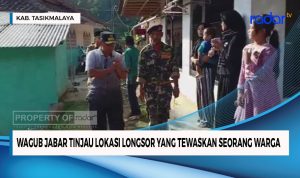 Wagub Jabar Tinjau Lokasi Longsor yang Tewaskan Seorang Warga