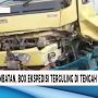 Hantam Jembatan, Mobil Box Ekspedisi Terguling