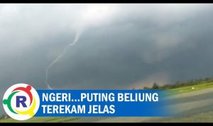 Menyeramkan, Puting Beliung Terekam Jelas di Panguragan