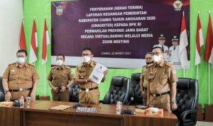 Pemkab Ciamis Serahkan LKPD Unaudited Tahun 2020 kepada BPK RI