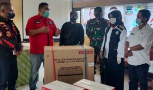 Gugah Minat Warga Ikuti Vaksinasi Covid-19, Yudha Puja Turnawan Berikan Doorprize Mesin Cuci