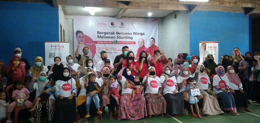 Yudha: Angka Stunting Garut Tertinggi di Jabar, HaloPuan Hadir Bersama DPC PDI Perjuangan Garut