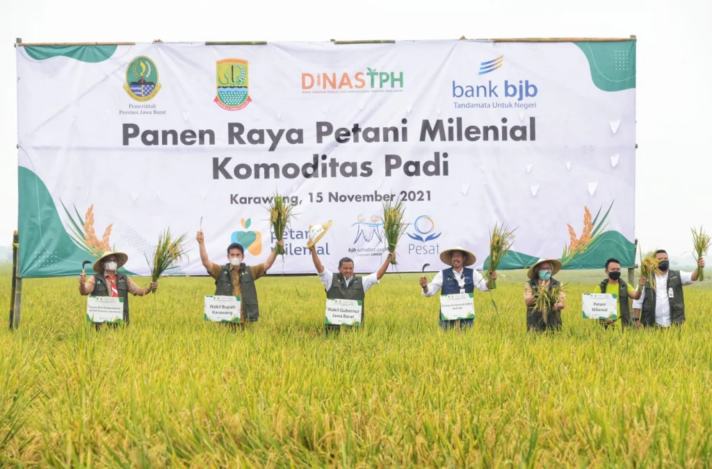 Jabar Panen Raya Petani Milenial Komoditas Padi