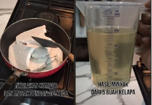 Viral Pembuatan Minyak Goreng dari Kelapa, Solusi Bagi Semua Ibu Rumah Tangga