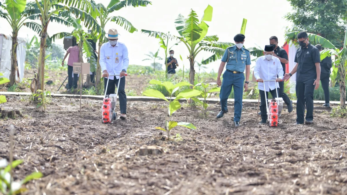 Gubernur Ridwan Kamil Temani Wapres Tinjau Lokasi Program Integrated Farming di Purwakarta