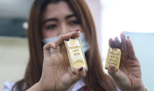 Emas batangan 24 karat cetakan PT Aneka Tambang atau Emas Antam / Harga emas Antam hari ini-Istimewa-