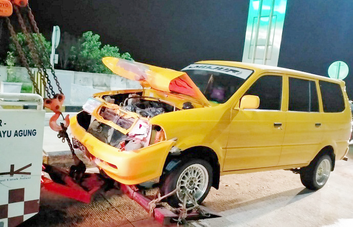 Tabrak Kerbau yang Masuk ke Jalan Tol