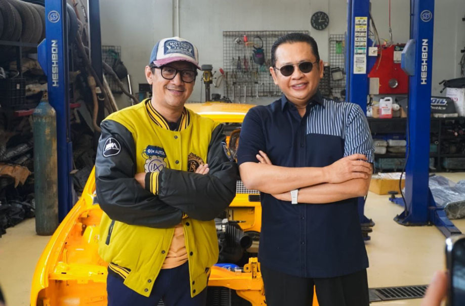 Andre Taulany dan Bamsoet Bertemu, Tinjau Kesiapan Mobil Modifikasi untuk Perang Bintang