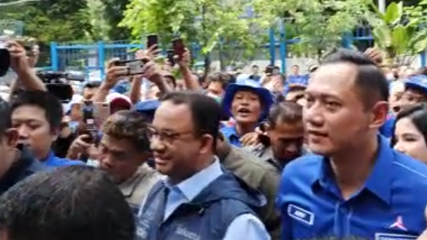 Anies Baswedan Disambut Gembira oleh AHY Saat Kunjungi Kantor DPP Demokrat