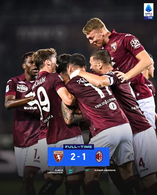 Dominasi AC Milan Hancur di Tangan Torino