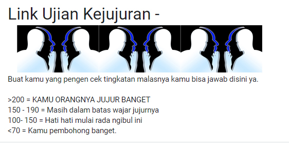 Link Tes Ujian Kejujuran Via Google Form, Seberapa Besar Kejujuranmu?