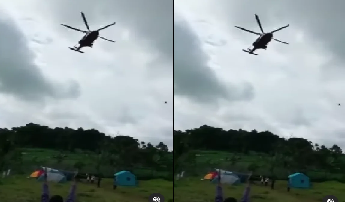 Viral Helikopter Melempar Bantuan Untuk Korban Gempa Cianjur, Tenda Pengungsi Terbang