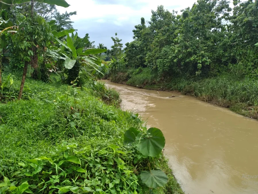 Kondisi Sungai Cikembang yang menggerus tanah milik warga