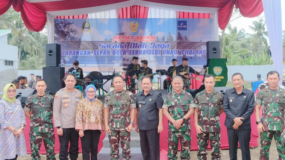 bank bjb dan TNI AD Resmikan Lapang Sepakbola di Kabupaten Pangandaran