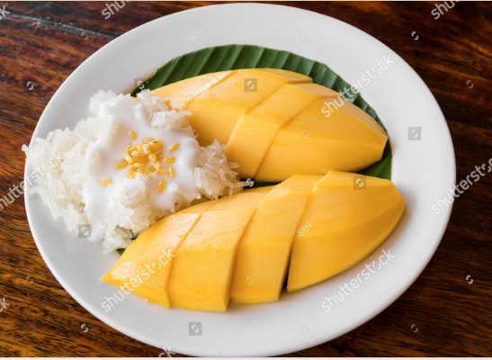 mango sticky rice cara membuat dan asal mula dari Thailand (foto sutterstock)