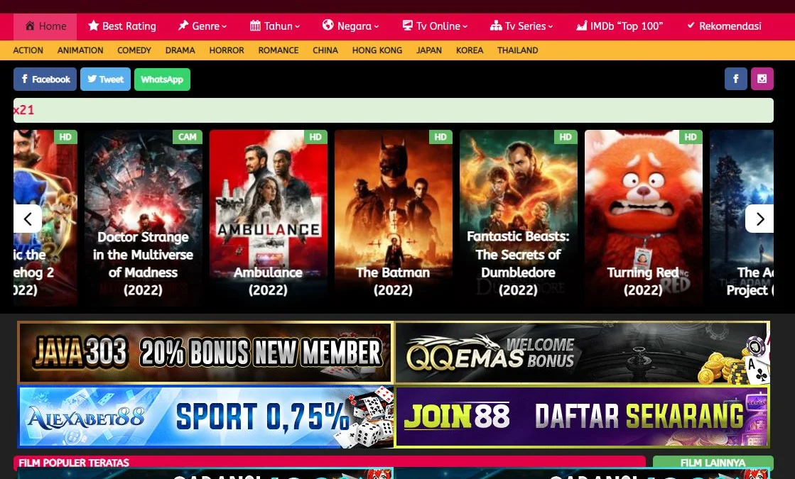 Nonton Streaming Film Movie IndoXXI Gratis dan Tanpa Ribet di Multiplex21