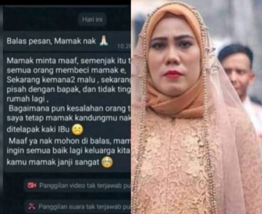 Viral Chat WA Diduga dari Ibunda Norma Risma: Maafin Ya Nak, Surga Ditelapak Kaki Ibu