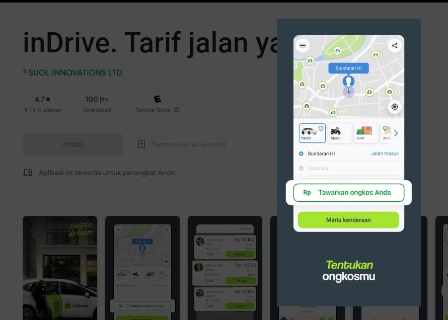 Indriver Apk, Pemesanan Transportasi Online untuk Jarak Jauh di Jakarta