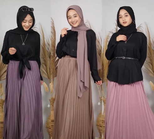 Outfit Rok Plisket Buat Kamu Terlihat lebih Trendi dan Lebih Manis (foto lemon8)