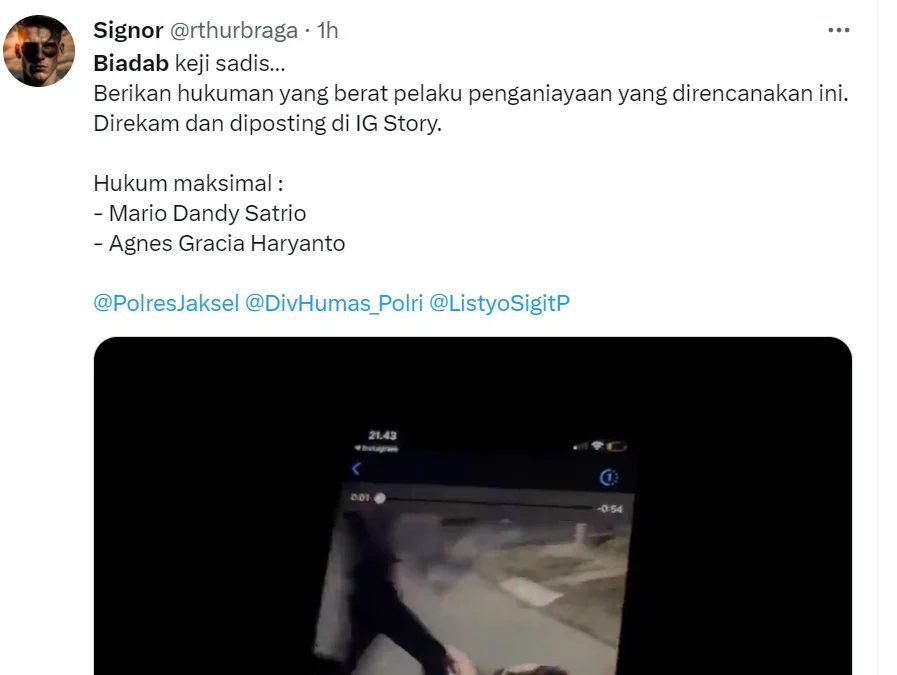 Hastag #Dandy #Biadab Trending Twitter, Video Detik-detik Penganiayaan Sadis Terhadap Korban Beredar