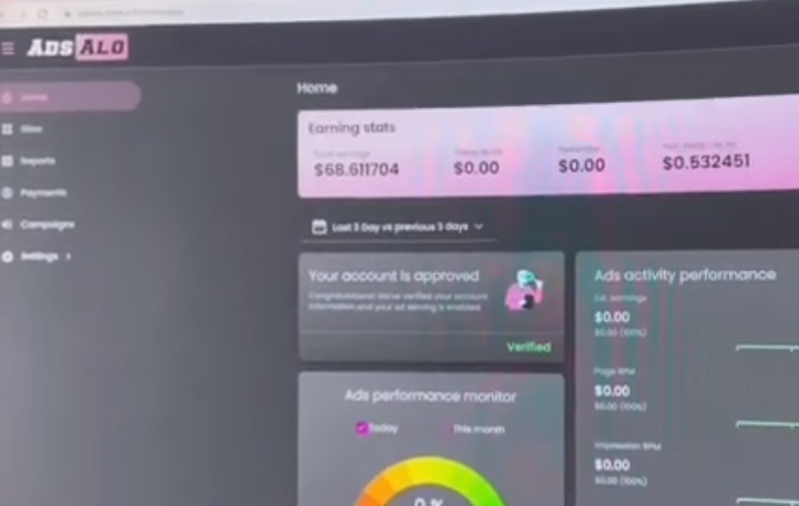 Situs AdsAlo Penghasil Uang dengan AdSense Gratisan, Apakah Terbukti Membayar?