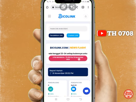 Bermain pemendek link dengan bicolink. Bisa menghasilkan uang dan dikirim lewat DANA